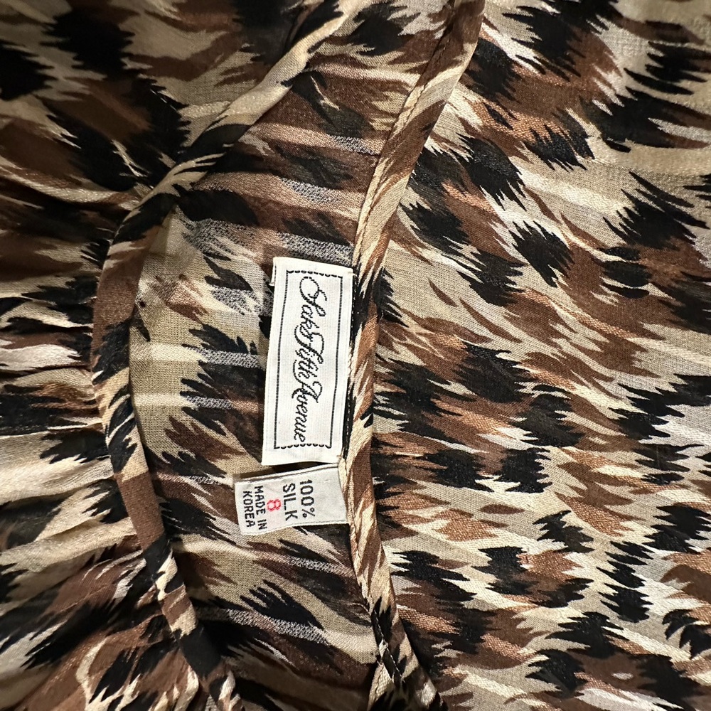 Saks Fifth Avenue Silk Animal Print Blouse